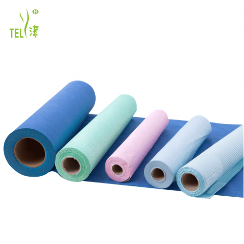 中国Telijie Disposable Bed Sheet Roll, Paper + PE Film Composite, Class I Medical Device, Non-Sterile CE/ISO13485 Certified, 30*30/30*40/40*40cmメーカー