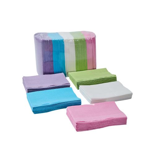 中国Telijie Disposable Dental Bibs / Patient Napkins – 50×60cm, 2-Ply Paper + 1-Ply PE Filmメーカー