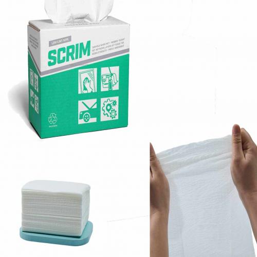 industrial paper wiper;reinforced paper wiper roll;wood pulp paper;mesh reinforcement;low lint;factory cleaning