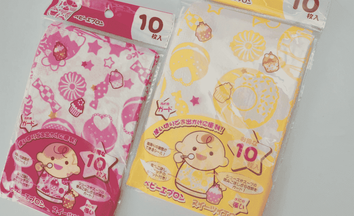 旅行用防水使い捨てベビー紙よだれかけ（漫画プリント）